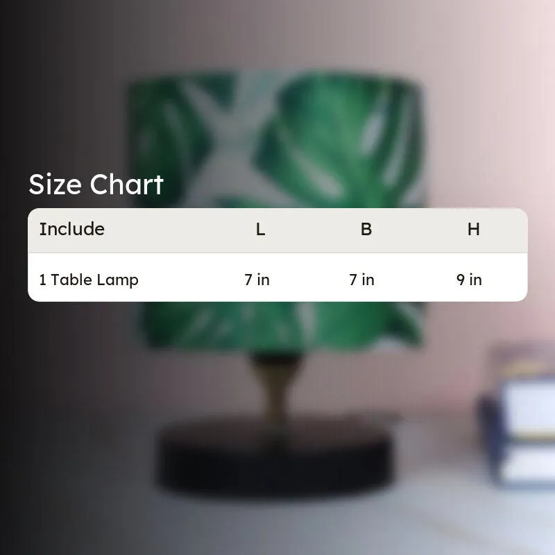 Kaizen Loop Printed Iron Table Lamp - Green,White,Black media 5