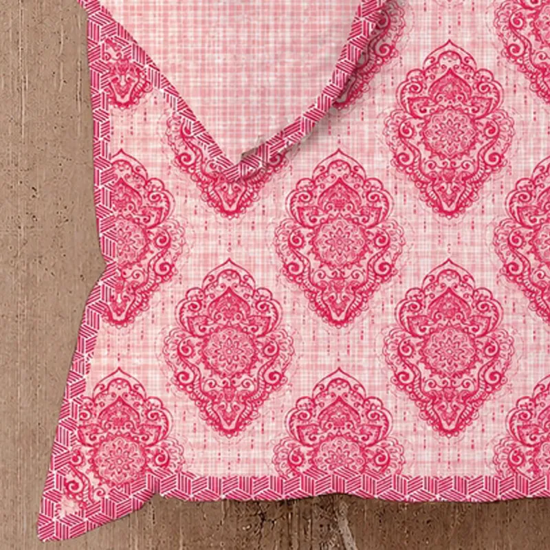 Sargam Ethnic Cotton Dohar (Pink) - 210 TC media 5