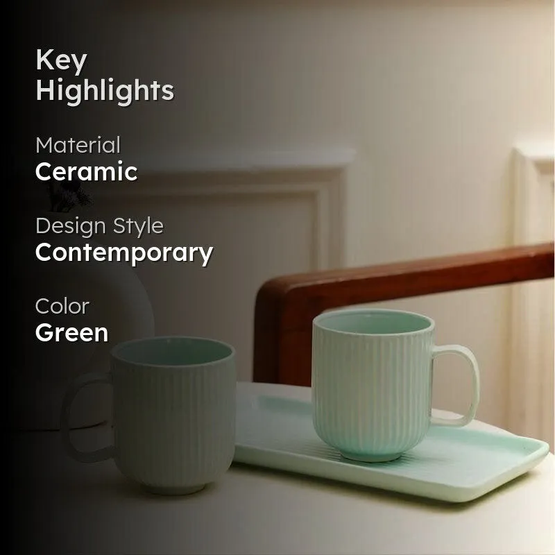 Cristie Ceramic Coffee Mug (320 mL Each/Mint) - Set of Two media 2