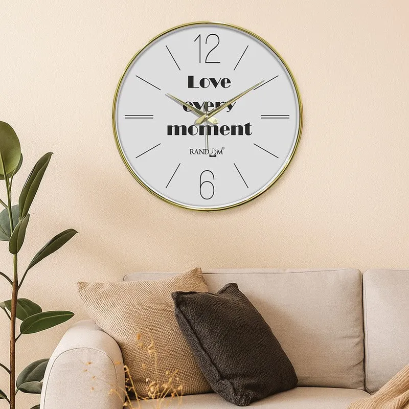 Love Every Moment Round Analog Wall Clock - Grey media 1