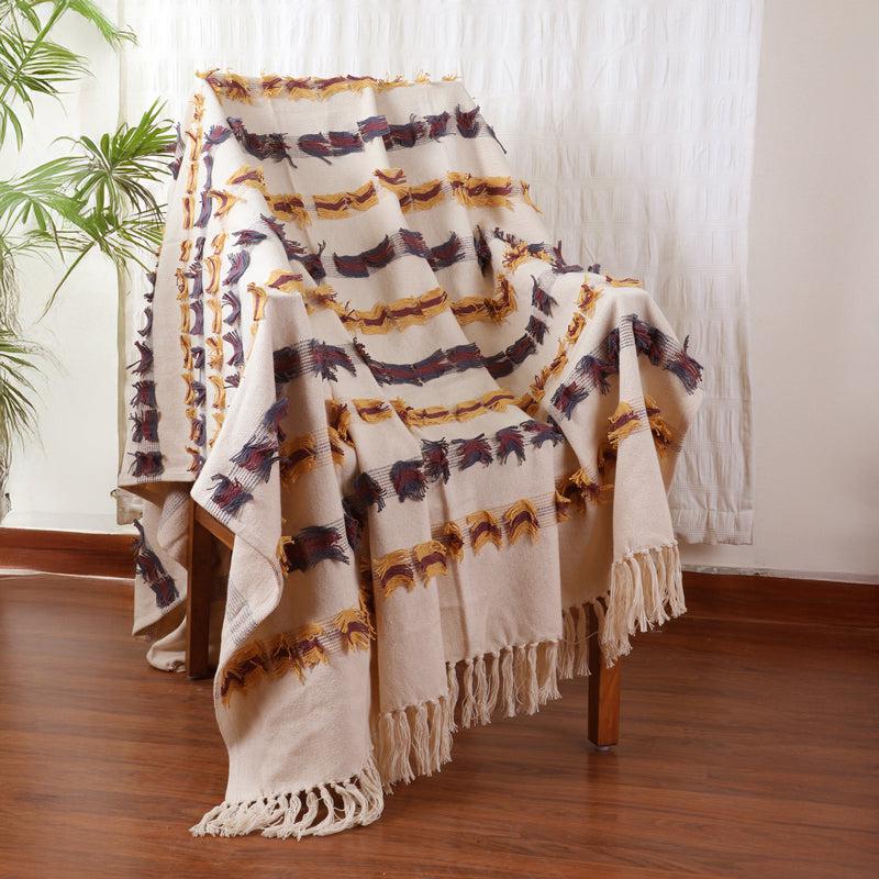 Threaded Harmony Cotton Throw
