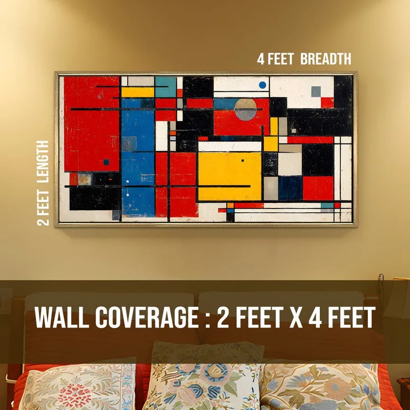 Chromatic Balance Canvas Wall Painting With Frame media 8
