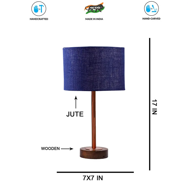 Sienna Rodin Wooden Table Lamp - Blue media 7