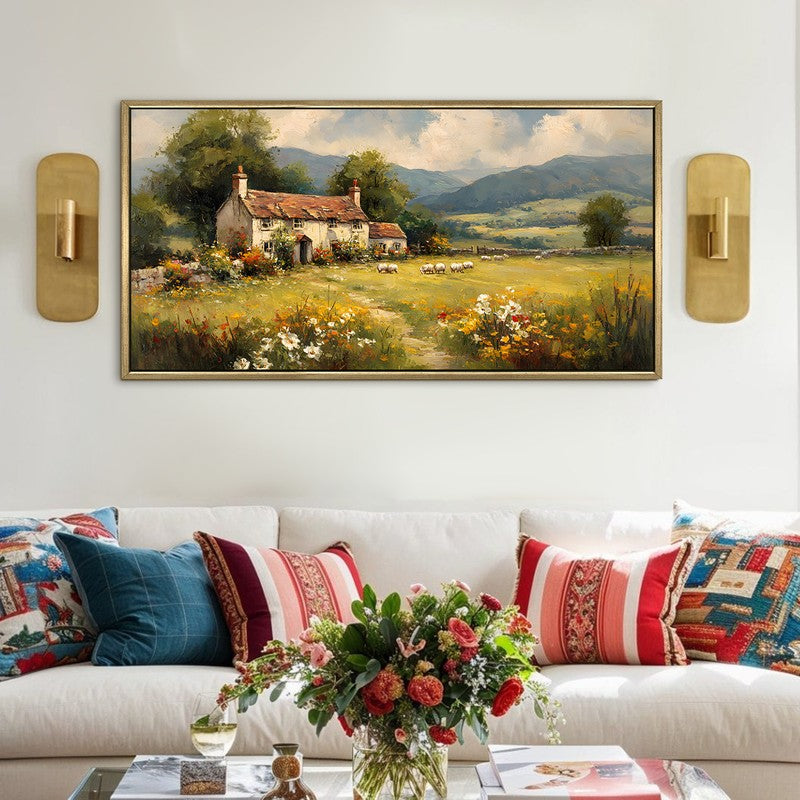 Sunlit Valley Blossom Home Wall Art