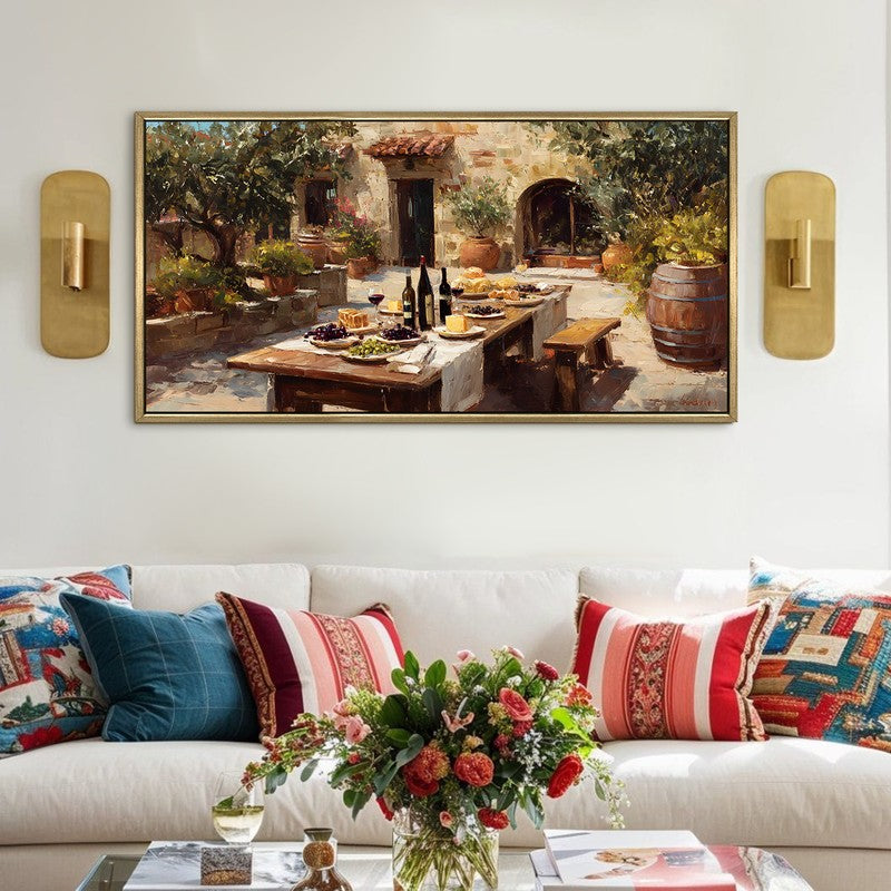 Convivio Canvas Wall Painting With Frame