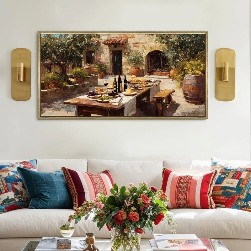 Convivio Canvas Wall Painting With Frame media 1