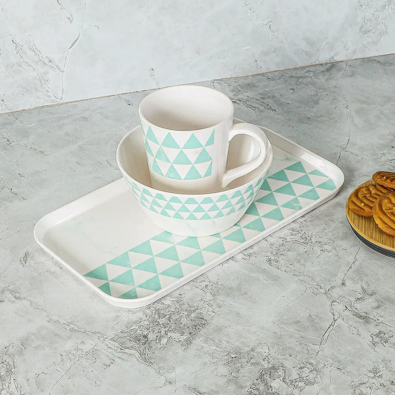 Mivono Serving Set (Blue & White) - Three Piece Set media 4