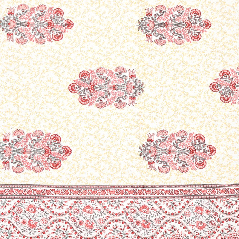 Clothiq Ethnic Cotton Bedsheet (Pink) - 240 TC media 7