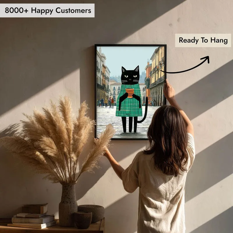Voyage Cat Wall Painting With Frame media 8