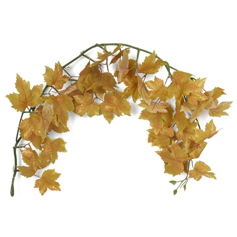 Artificial Yellow Maple Leaf Vine - Set Of Two media 4