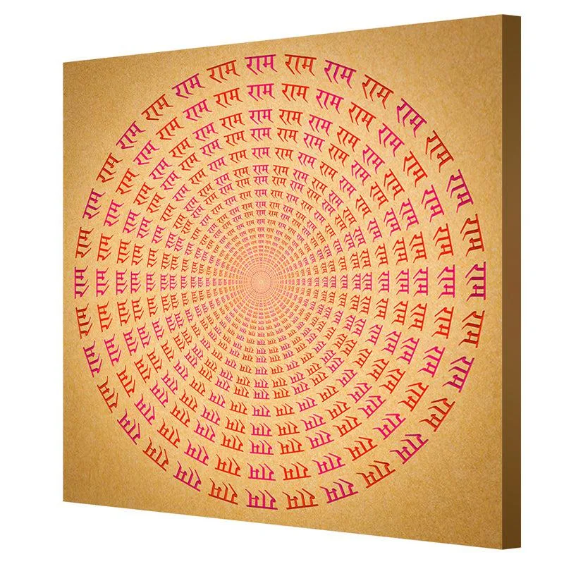 Colorful Ram Naam Mandala Wall Painting media 6