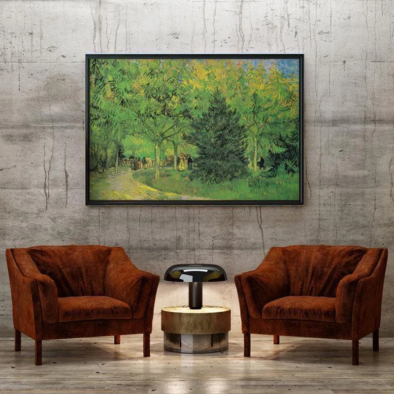 A Lane In The Public Garden At Arles By Vincent Van Gogh - Black Frame media 4