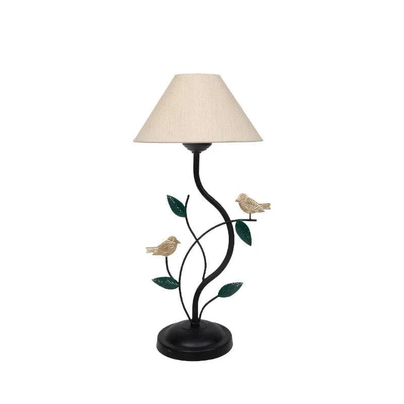 Leapo Twine Fabric Table Lamp - White,Black media 4