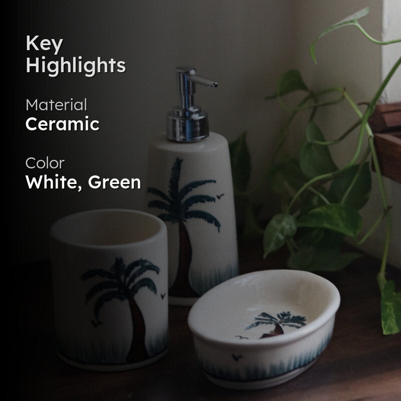 Palm Tropica Bathroom Set - Three Piece Set media 2