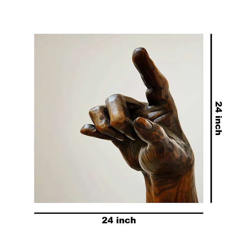 Wooden Hand Wall Painting media 8