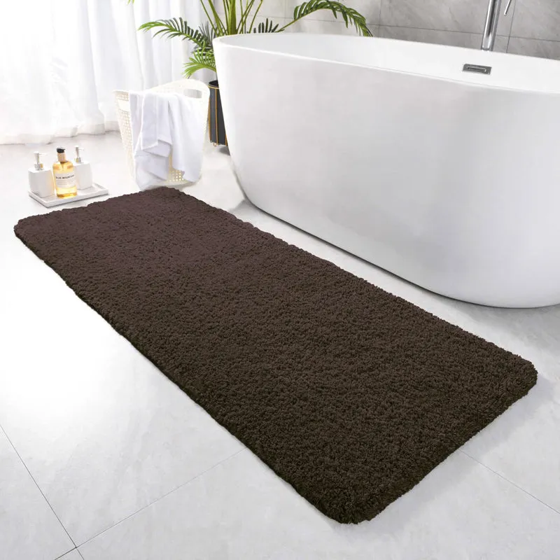 Nuo Luxe Micro Fiber Runner Rug - Coffee Brown media 1
