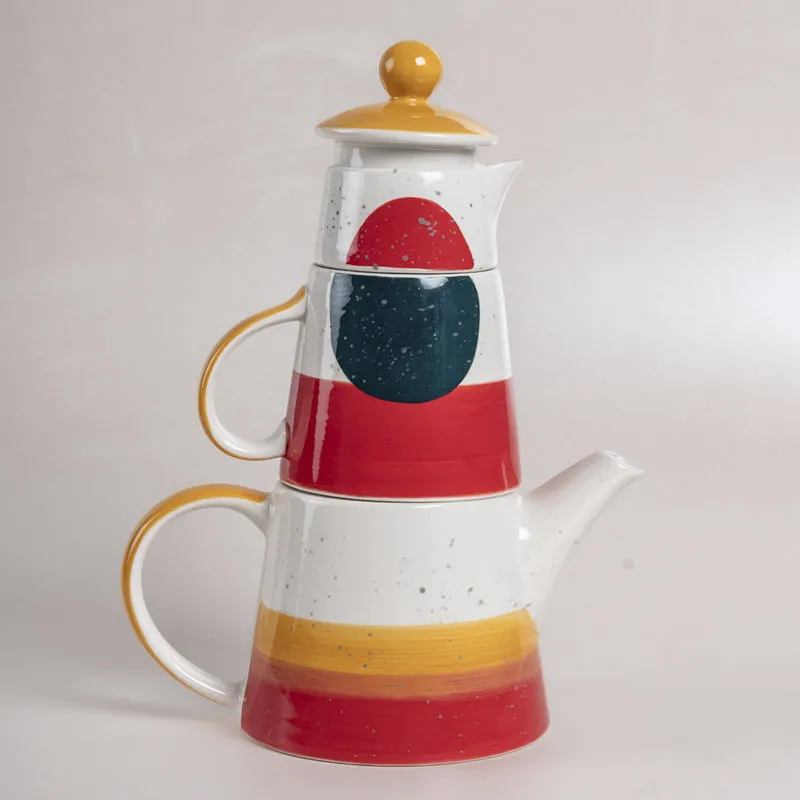 Miryla Handpainted Tea Set - Three Piece Set media 3