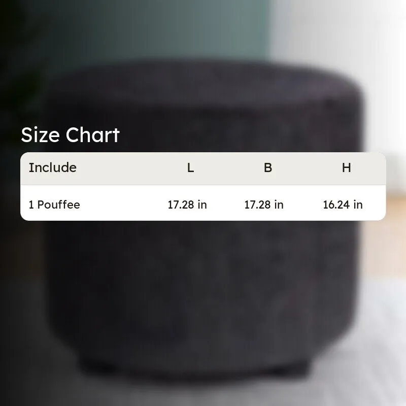 Nrixon Pine Wood Pouffe - Grey media 7