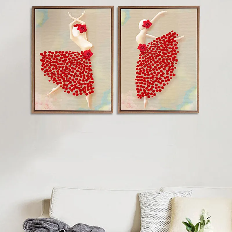 Flower Dancers Wall Art - Set Of Two media 1