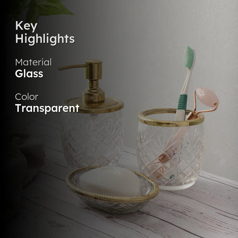 Astra Crystal Bathroom Set - Gold media 2