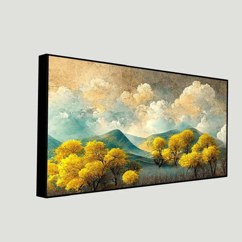 Ecstasy Valley Wall Painting With Frame media 5