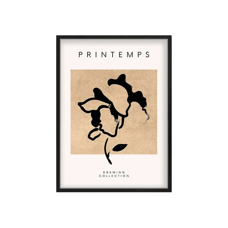 Petaline Canvas Wall Painting With Black Frame media 3