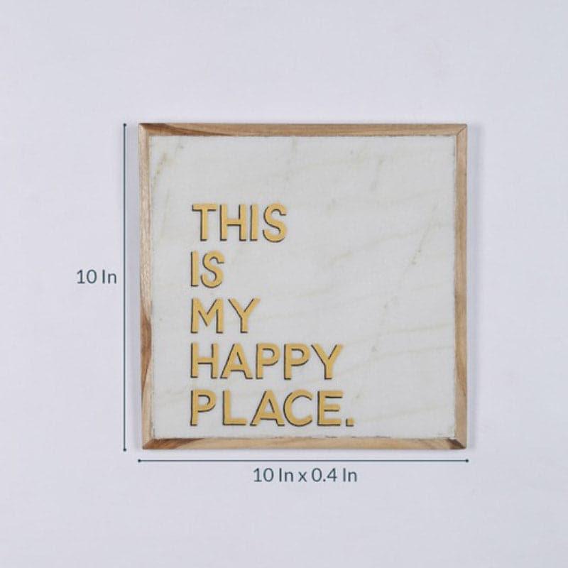 This Is My Happy Place Hand Painted Marble Wall Accent media 5