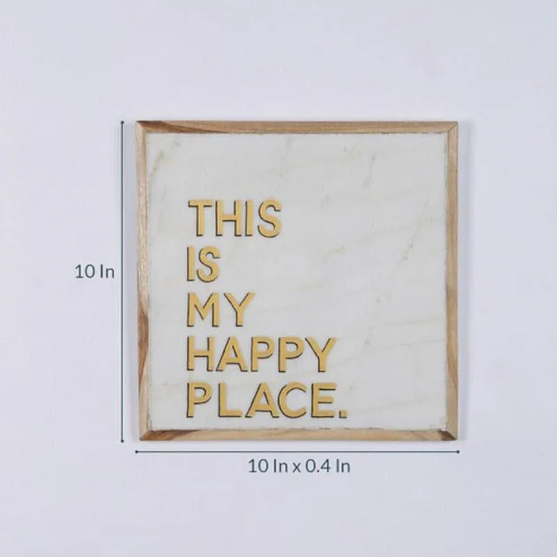 This Is My Happy Place Hand Painted Marble Wall Accent media 5