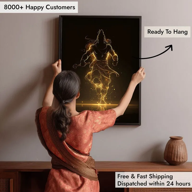 Golden Aura Mahadev Archival Paper Wall Art media 5