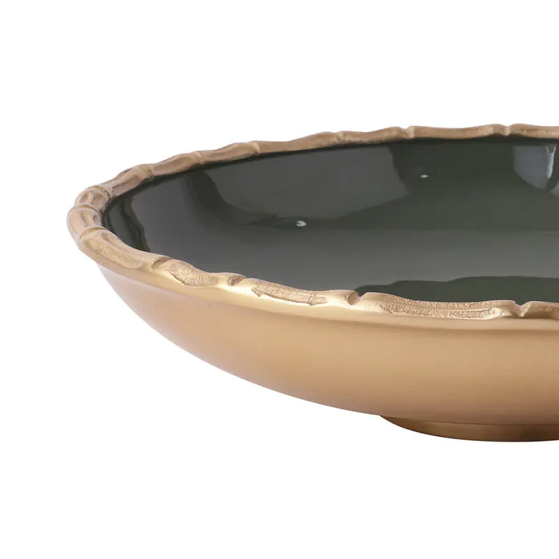 Wadi Accent Bowl - Grey & Gold media 5