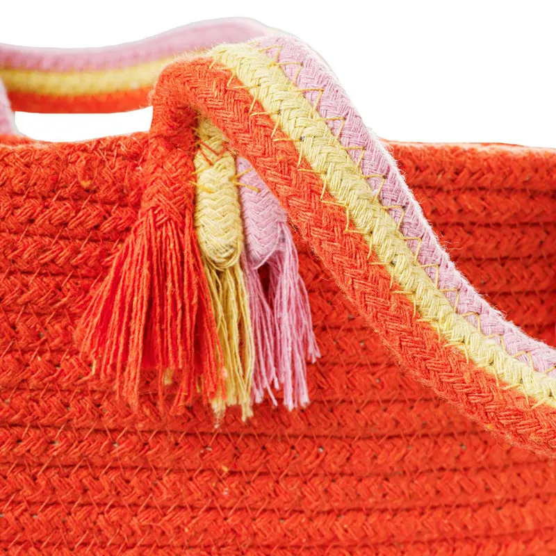 Tidy Twist Cotton Storage Basket Orange media 5