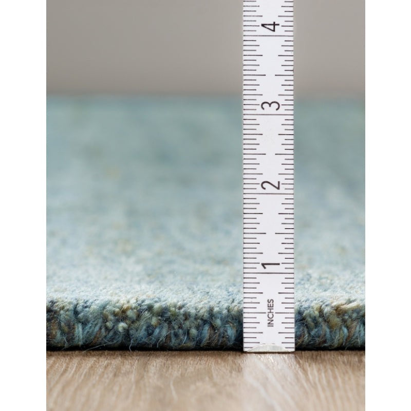 Leyla Hand Woven Wool Rug - Teal media 8