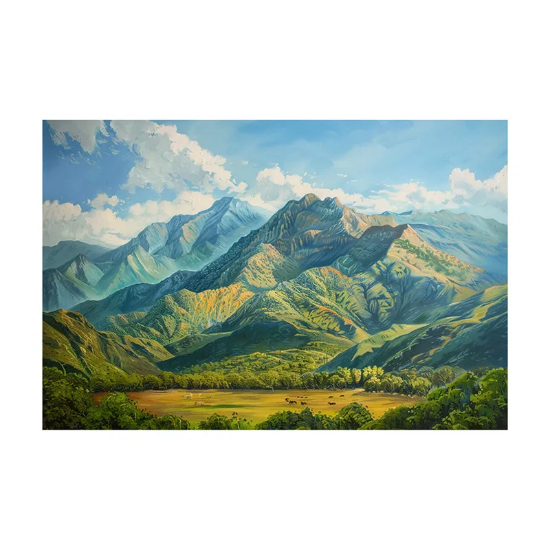 Mountain Greenery Canvas Wall Painting media 3