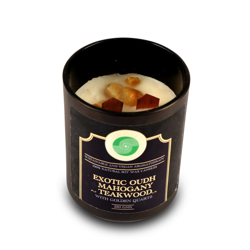 Elysium Oudh Mahogany Teakwood Scented Candle media 5