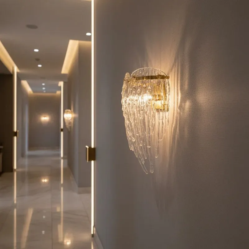 Crystal Heart Glass Wall Lamp media 3