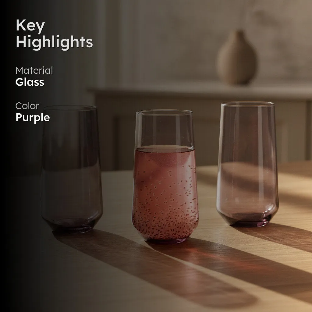 Pasabahce Diso Violet Tumbler (470 ML) - Set Of Six media 2