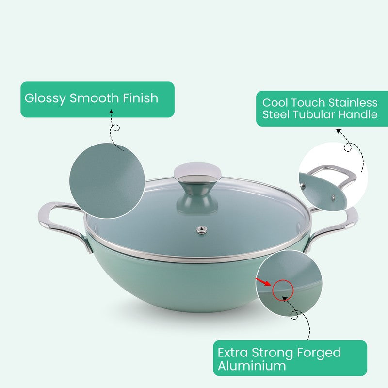 Salford SpiceForge Ceramic Kadhai With Lid- 3200 mL media 6