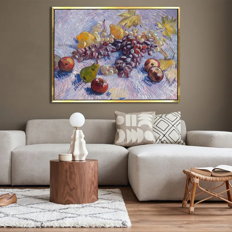 Grape Medley Canvas Wall Painting With Frame media 4