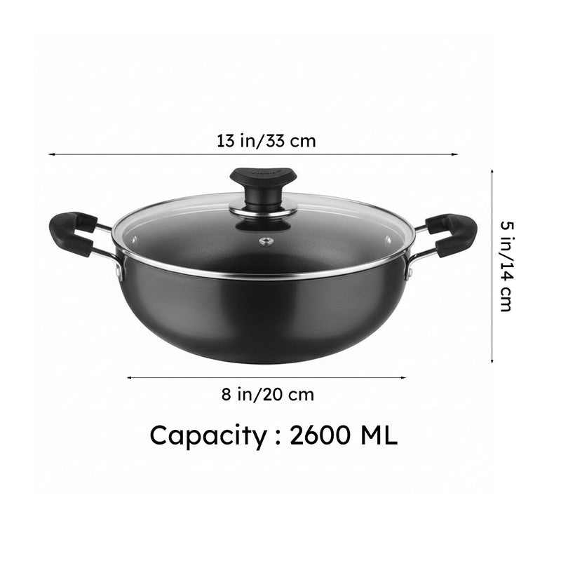 Vinod Spice Blaze Kadhai With Lid - 2600 mL media 10