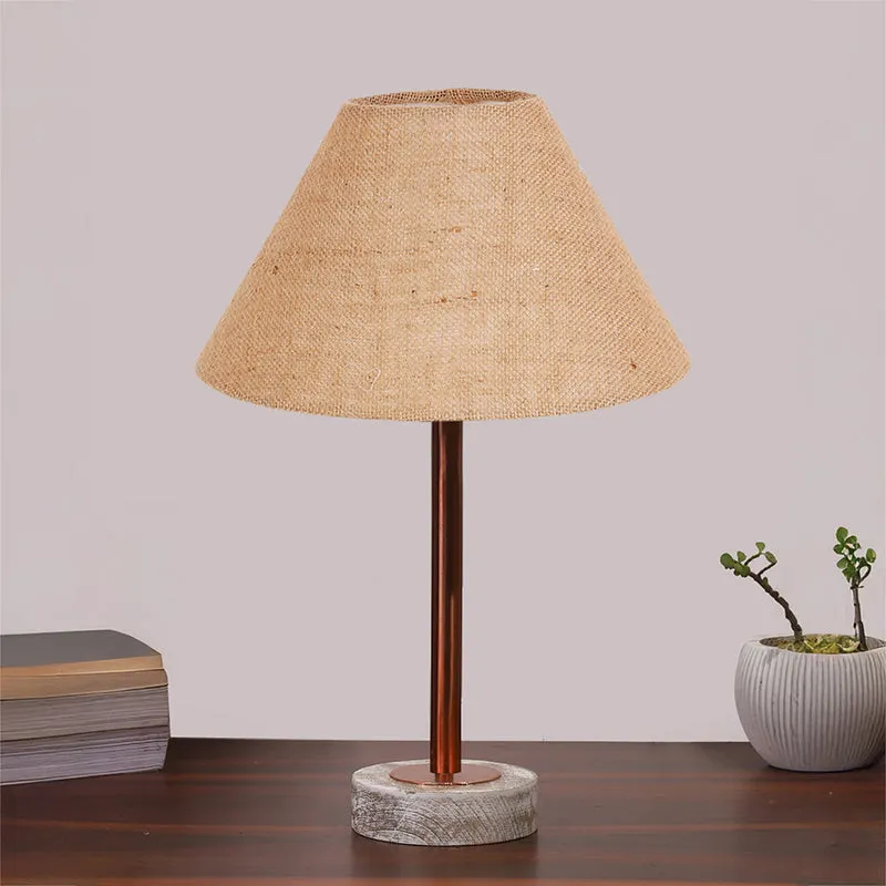 Sienna II Rodin Wooden Table Lamp - Beige,Copper,White media 3
