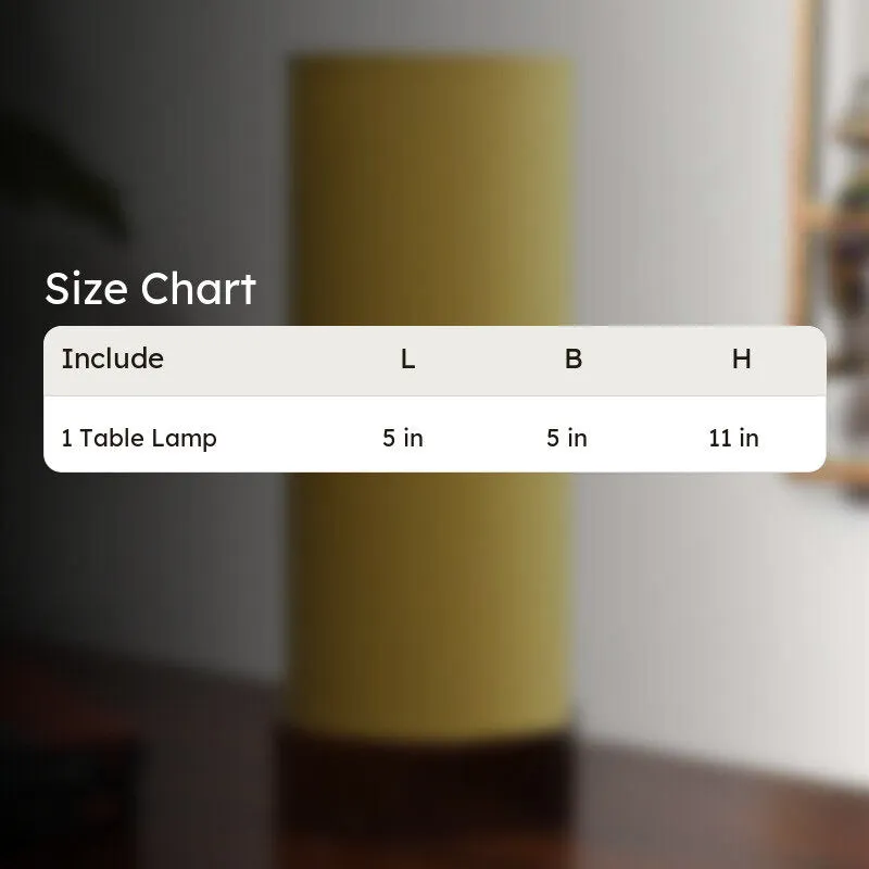 Jaala Tower Wooden Table Lamp - Yellow,Brown media 6