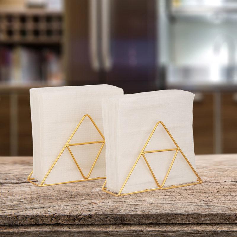 Trio Trail Napkin Holder (Gold) - Set Of Two media 5