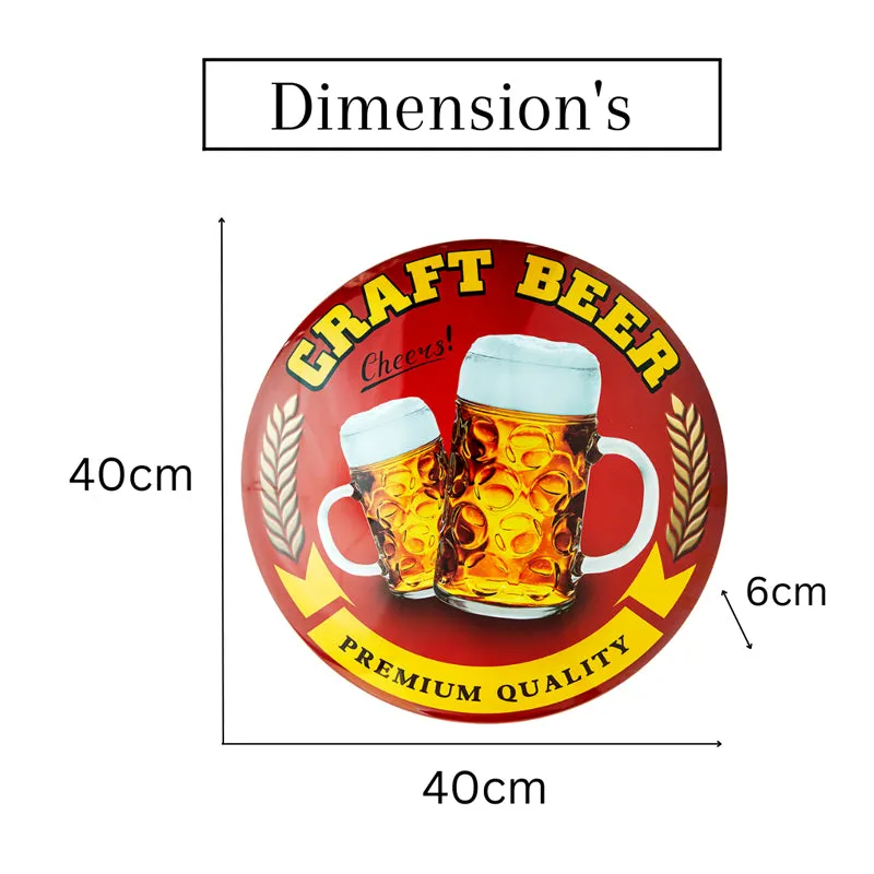 Craft Beer Button Metal Wall Accent media 5