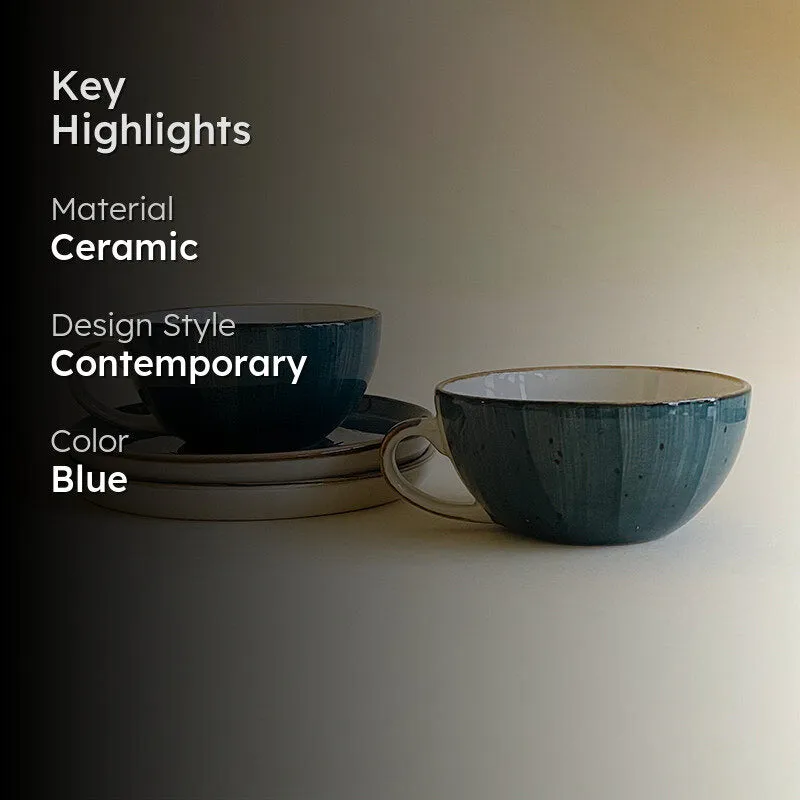 Cerabrew Ceramic Cup & Saucer (320 mL Each) - Set of Two media 2