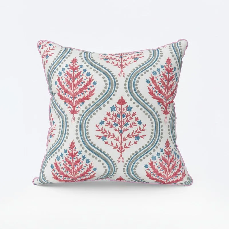 Paisley Motif White & Red Cushion Cover Set - Set Of Three media 3