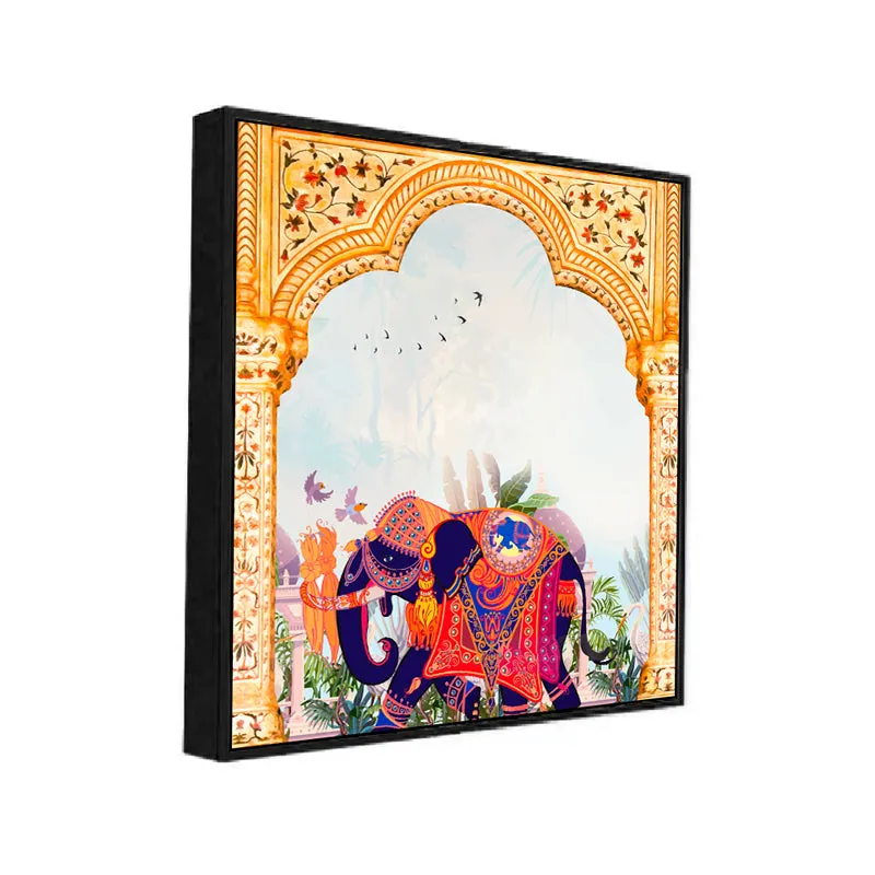 Haathi Arc Wall Art Canvas With Frame media 3