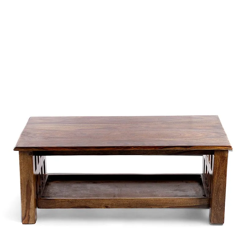 Brenox Sheesham Wooden Center Table - Dark Brown media 3