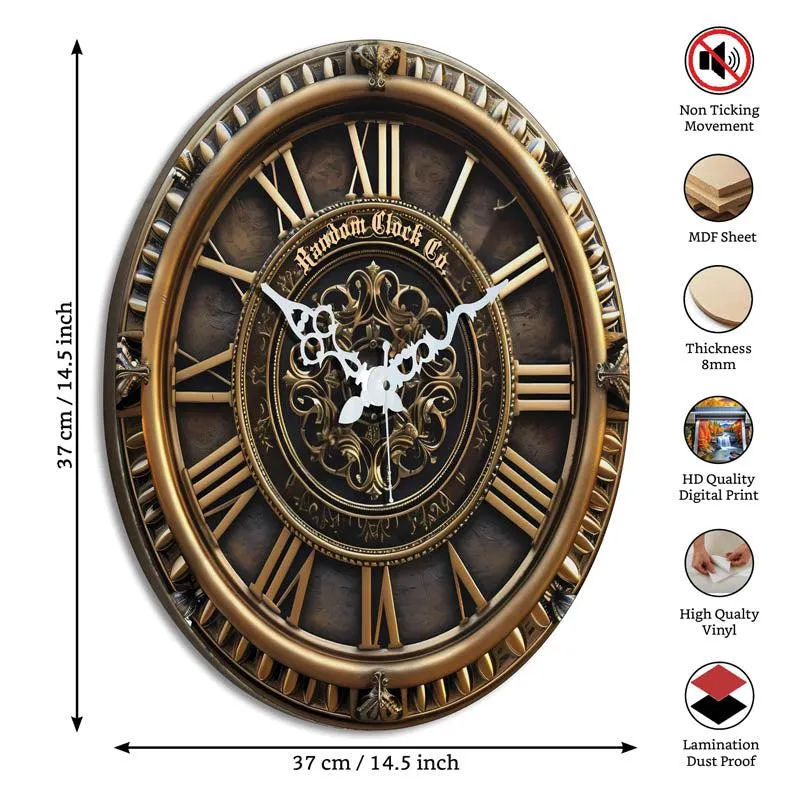 Arleth Retro 3D Printed MDF Wall Clock media 5