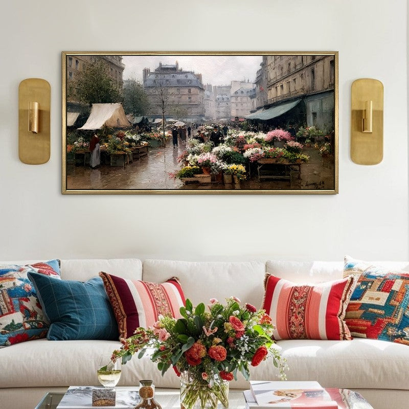 European Flower Stall Street Wall Art