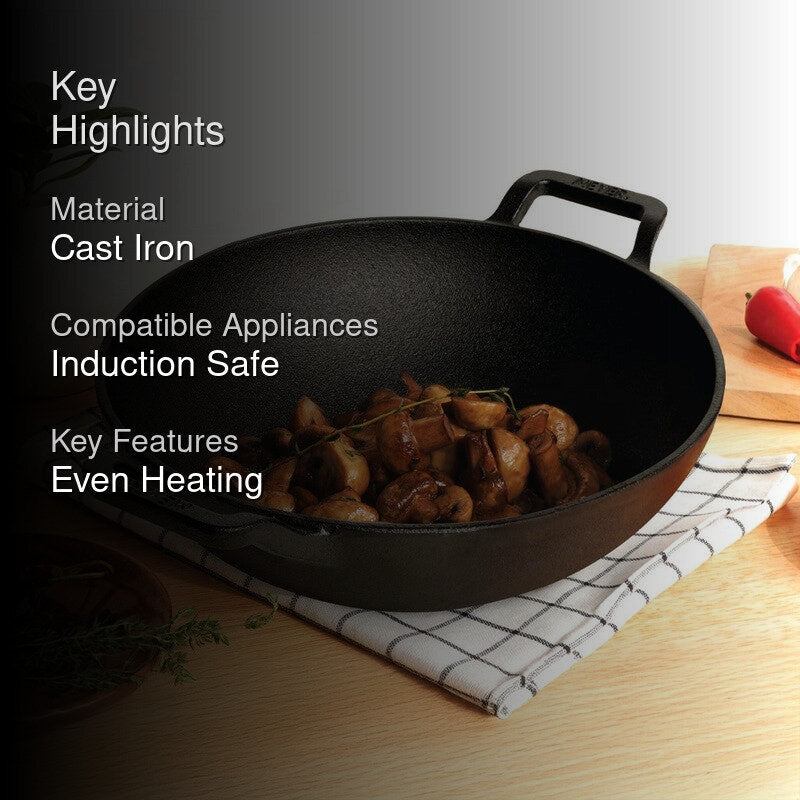 Meyer Cast Iron Kadhai - 2500 mL media 2